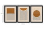 Wallity Cuadro Decorativo de 3 Piezas en MDF con Marco de Madera